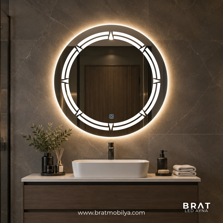 Brat B062 Dokunmatik Açma Kapamalı Yuvarlak Led Ayna