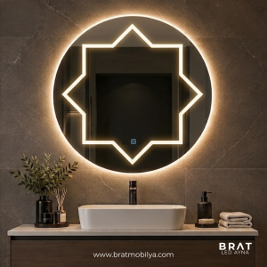 Brat B099 Dokunmatik Açma Kapamalı Yuvarlak Led Ayna