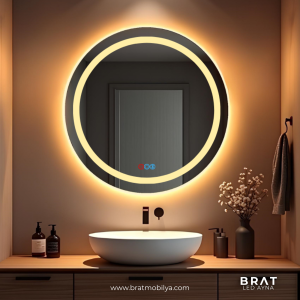 Brat B052 Dokunmatik Açma Kapamalı Yuvarlak Led Ayna