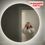 Brat B076 Ekonomik Dokunmatik Çap 60 cm. Yuvarlak Led Ayna