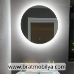 Brat B076 Ekonomik Dokunmatik Çap 60 cm. Yuvarlak Led Ayna