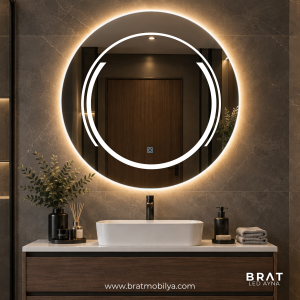 Brat B067 Dokunmatik Açma Kapamalı Yuvarlak Led Ayna
