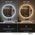 Brat B095 Dokunmatik Açma Kapamalı Yumurta Kesim Led Ayna