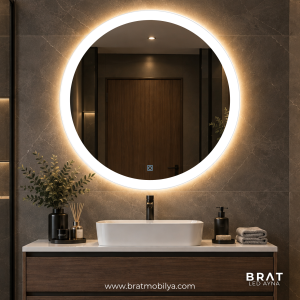 Brat B077 Dokunmatik Açma Kapamalı Yuvarlak Led Ayna