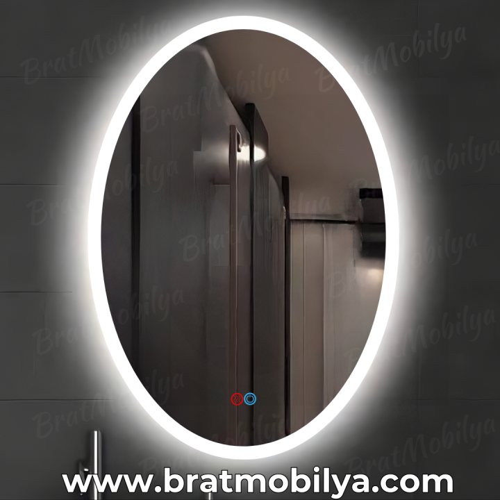 Brat B100 Dokunmatik Açma Kapamalı Elips Led Ayna