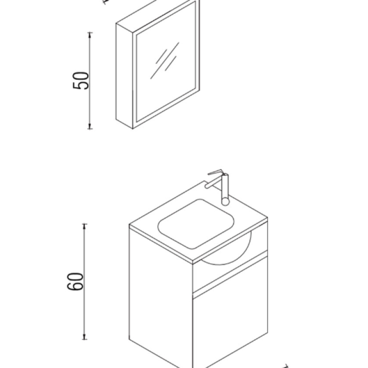 Mini 45 Banyo Dolabı