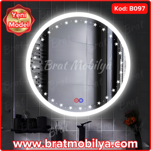 Brat B097 Dokunmatik Açma Kapamalı Yuvarlak Led Ayna